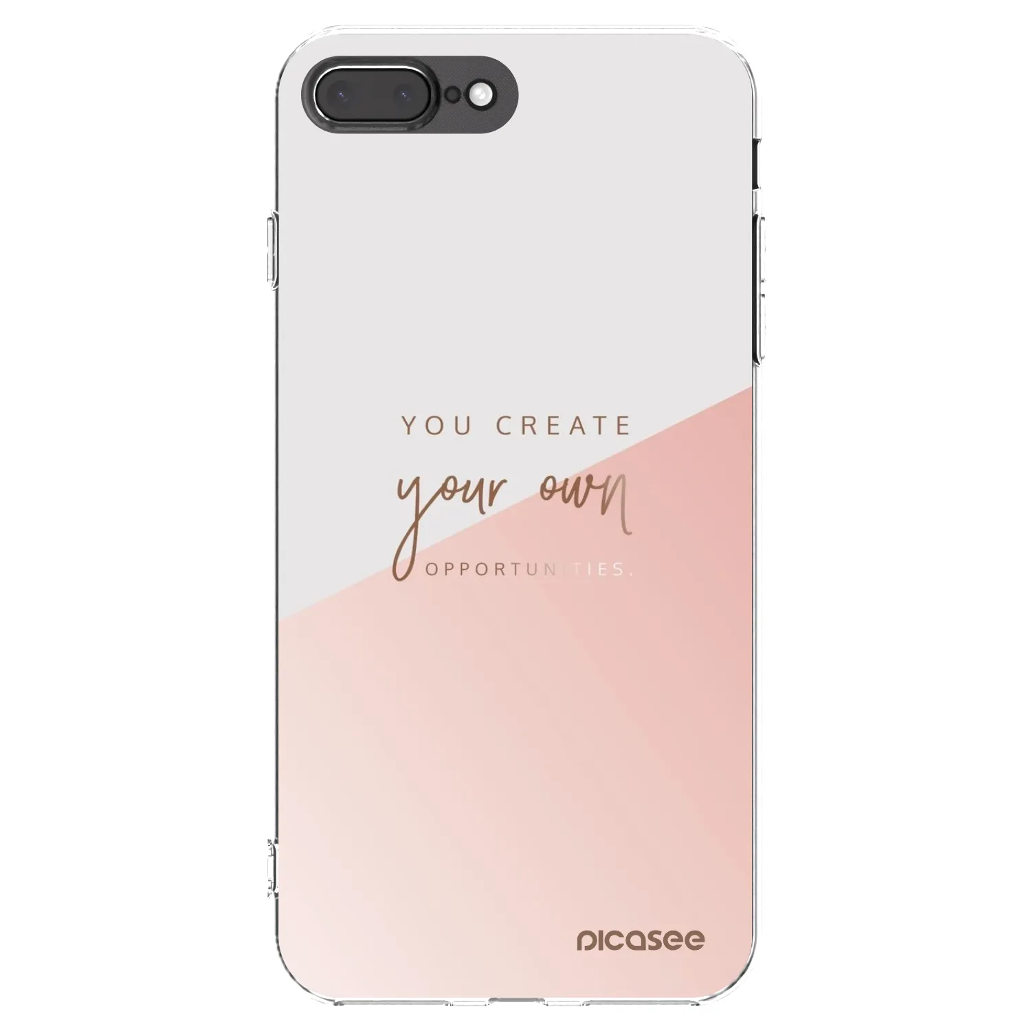 Picasee silikónový prehľadný obal pre Apple iPhone 8 Plus - Vytvor si svoju vlastnú príležitosť