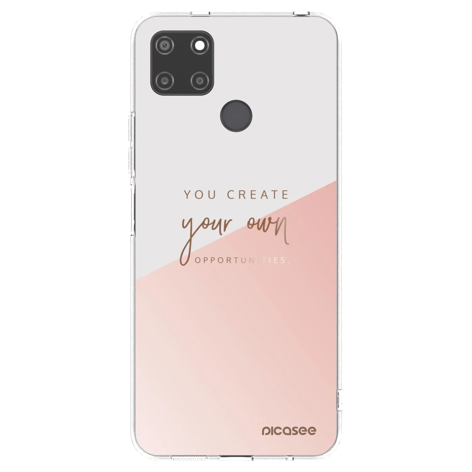 Picasee silikónový prehľadný obal pre Realme C21Y - Vytvor si svoju vlastnú príležitosť