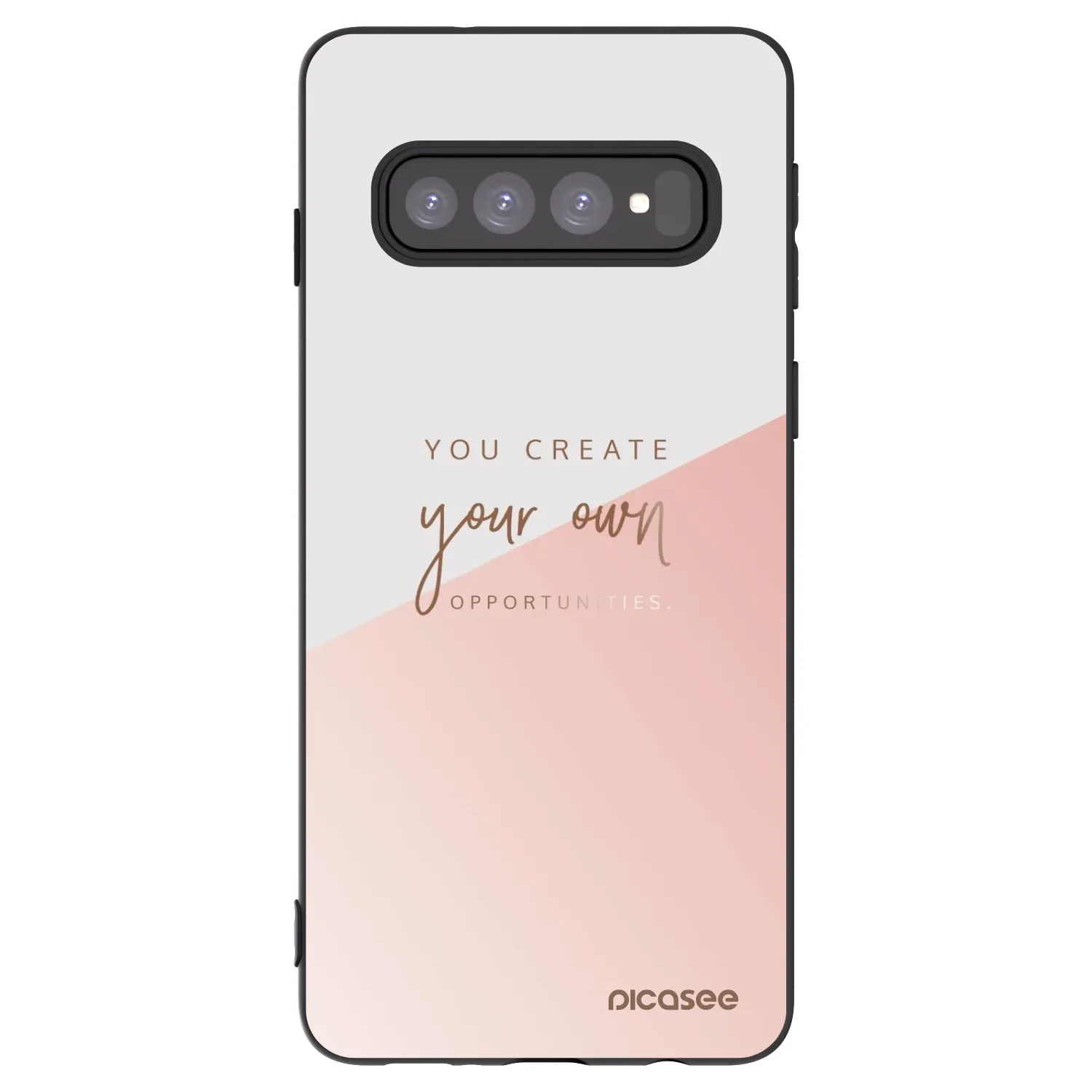 Picasee silikónový čierny obal pre Samsung Galaxy S10 G973 - Vytvor si svoju vlastnú príležitosť
