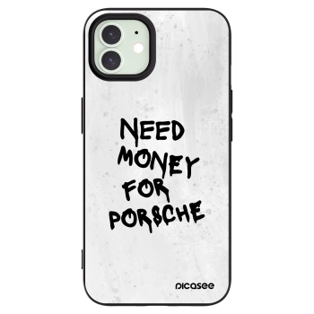 Picasee silikónový čierny obal pre Apple iPhone 12 - White Dollar
