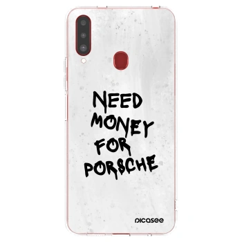 Picasee silikónový prehľadný obal pre Samsung Galaxy A20s - White Dollar