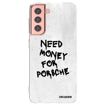 Picasee silikónový prehľadný obal pre Samsung Galaxy S21 5G G991B - White Dollar