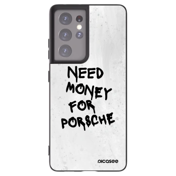 Picasee silikónový čierny obal pre Samsung Galaxy S21 Ultra 5G G998B - White Dollar