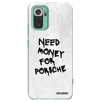 Picasee silikónový prehľadný obal pre Xiaomi Redmi Note 10 Pro - White Dollar