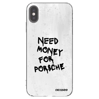 Picasee silikónový prehľadný obal pre Apple iPhone XS Max - White Dollar