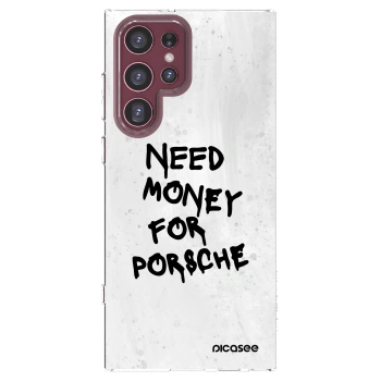 Picasee silikónový prehľadný obal pre Samsung Galaxy S22 Ultra 5G - White Dollar