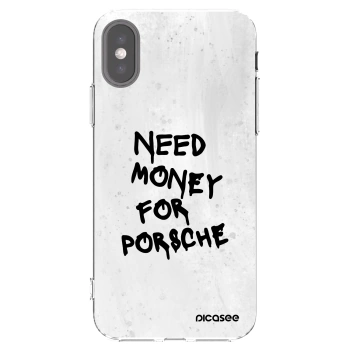 Picasee silikónový prehľadný obal pre Apple iPhone X/XS - White Dollar