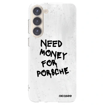 Picasee silikónový prehľadný obal pre Samsung Galaxy S23+ 5G - White Dollar