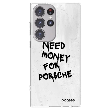 Picasee silikónový prehľadný obal pre Samsung Galaxy S23 Ultra 5G - White Dollar