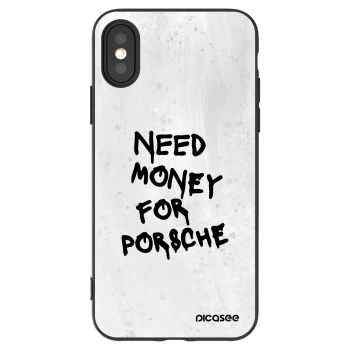 Picasee silikónový čierny obal pre Apple iPhone X/XS - White Dollar
