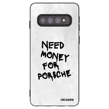 Picasee silikónový čierny obal pre Samsung Galaxy S10 G973 - White Dollar