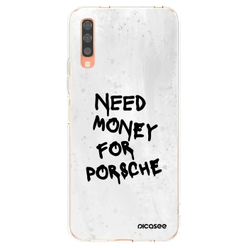Picasee silikónový prehľadný obal pre Samsung Galaxy A70 A705F - White Dollar