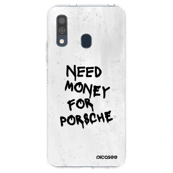 Picasee silikónový prehľadný obal pre Samsung Galaxy A40 A405F - White Dollar
