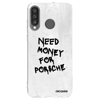 Picasee silikónový prehľadný obal pre Huawei P30 Lite - White Dollar