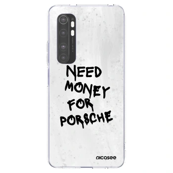 Picasee silikónový prehľadný obal pre Xiaomi Mi Note 10 Lite - White Dollar