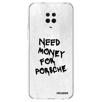 Picasee silikónový prehľadný obal pre Xiaomi Redmi Note 9S - White Dollar