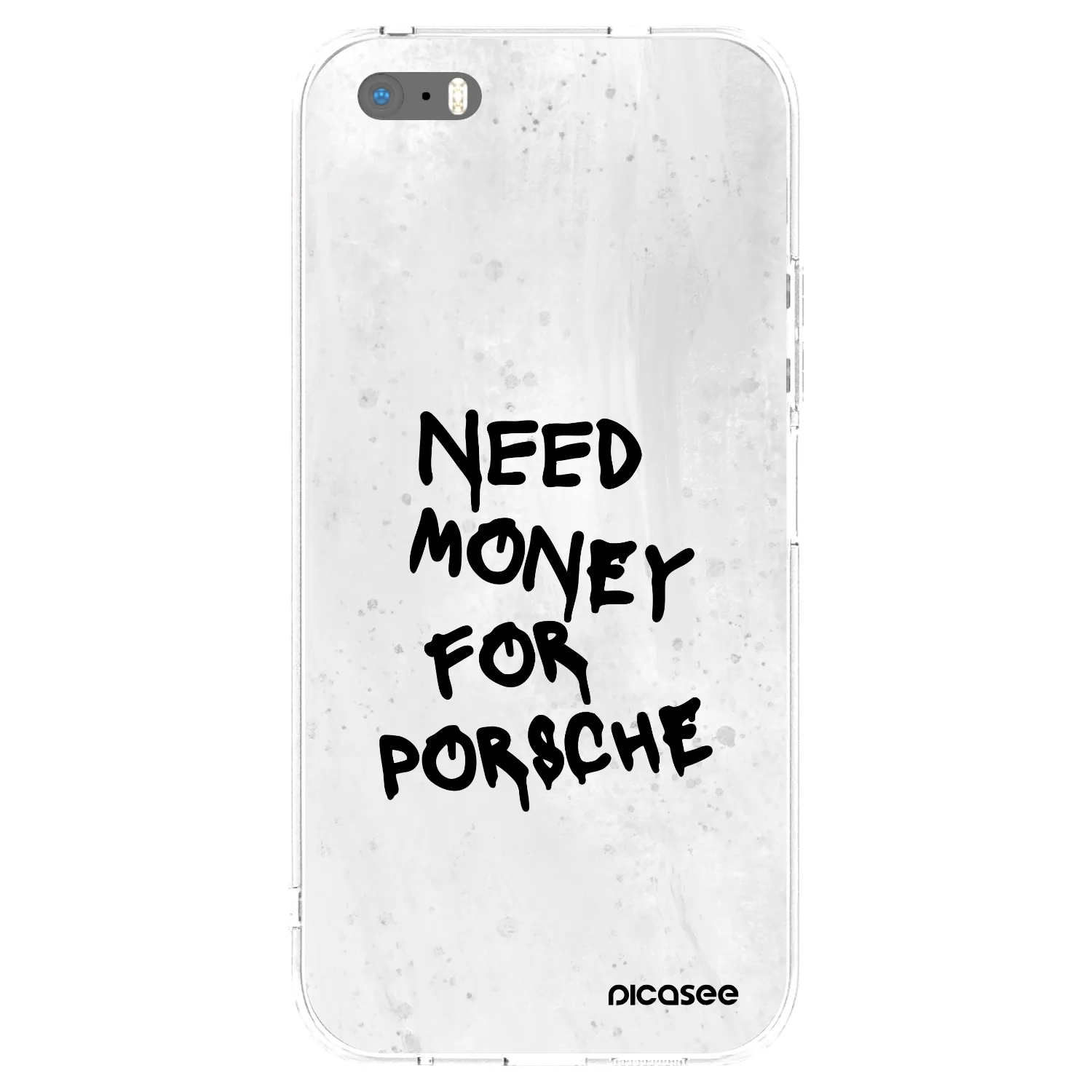 Picasee silikónový prehľadný obal pre Apple iPhone 5/5S/SE - White Dollar