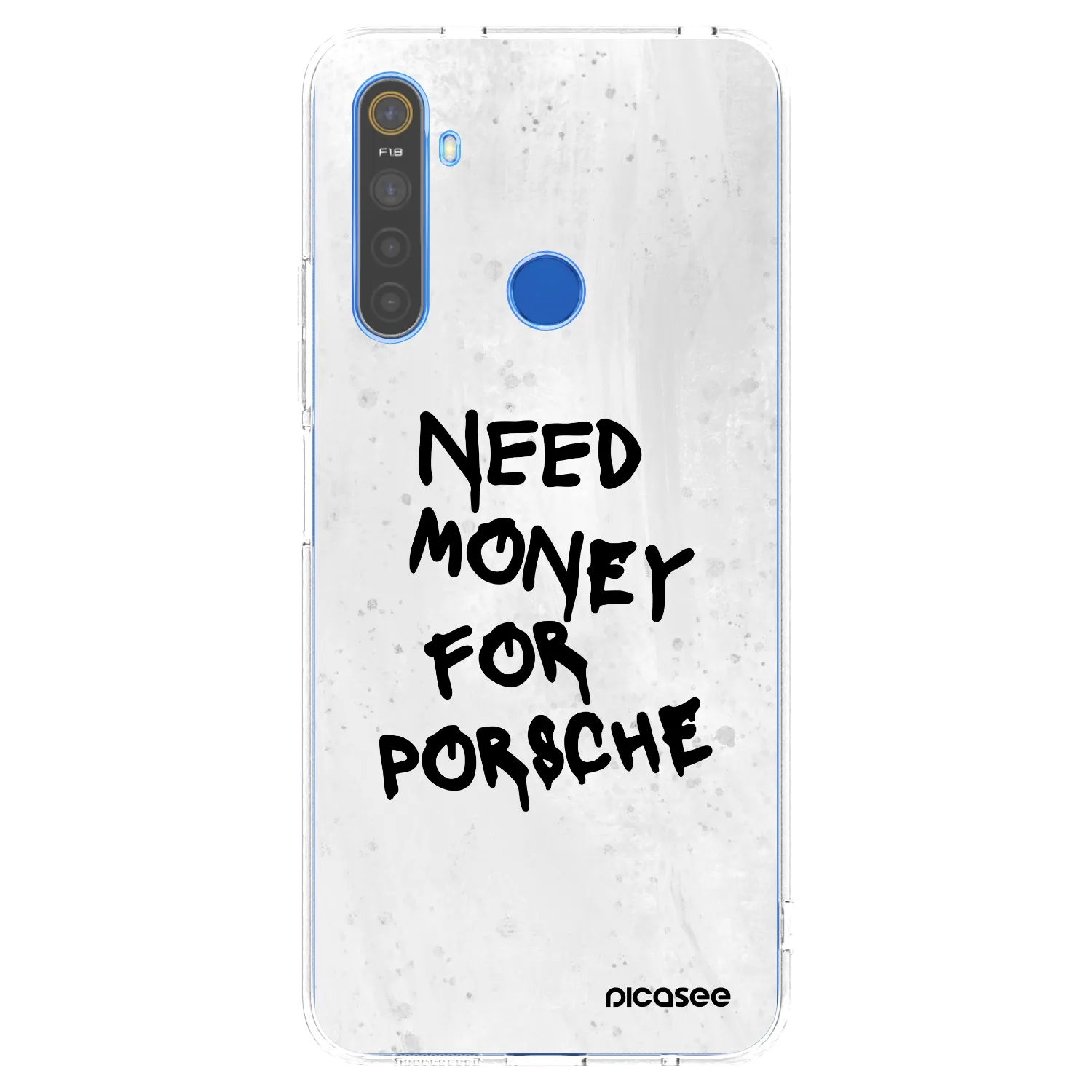Picasee silikónový prehľadný obal pre Realme 5 - White Dollar