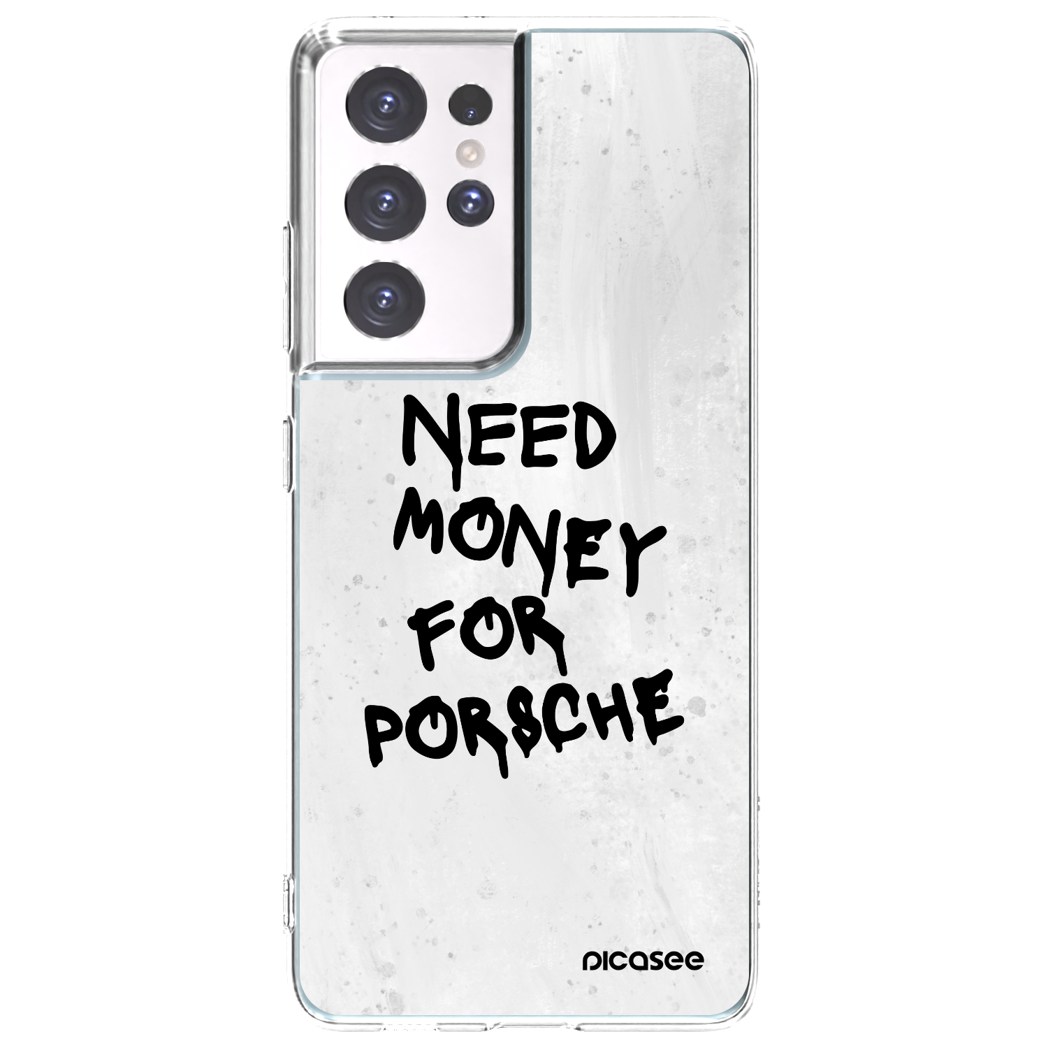 Picasee silikónový prehľadný obal pre Samsung Galaxy S21 Ultra 5G G998B - White Dollar