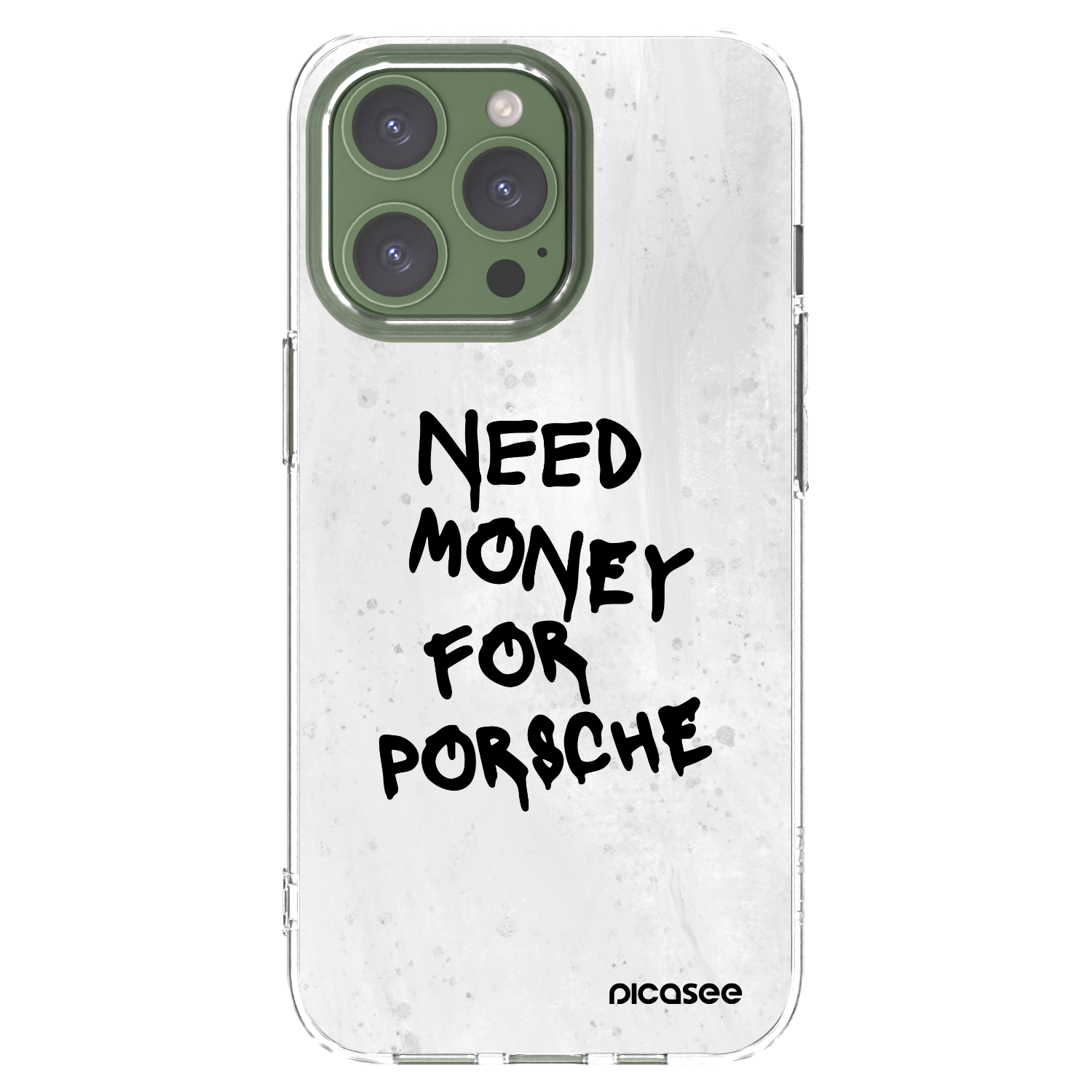 Picasee silikónový prehľadný obal pre Apple iPhone 13 Pro - White Dollar