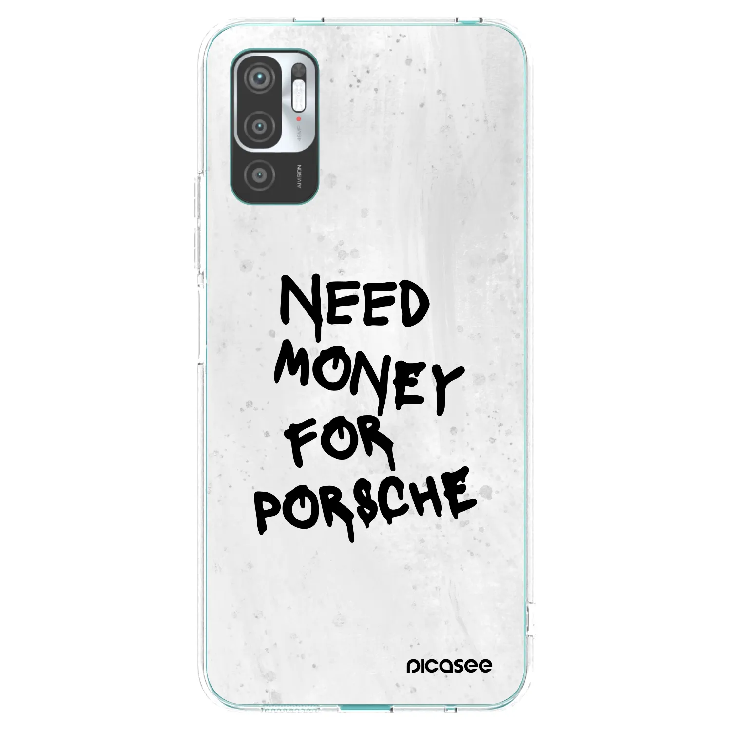Picasee silikónový prehľadný obal pre Xiaomi Redmi Note 10 5G - White Dollar