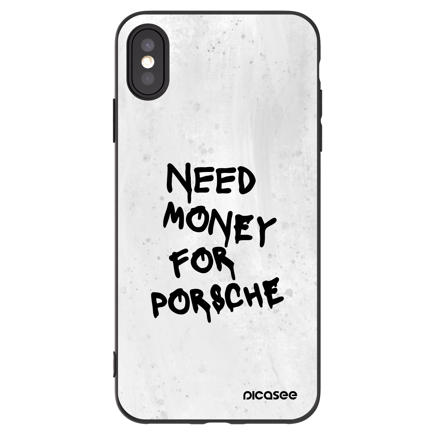 Picasee silikónový čierny obal pre Apple iPhone XS Max - White Dollar