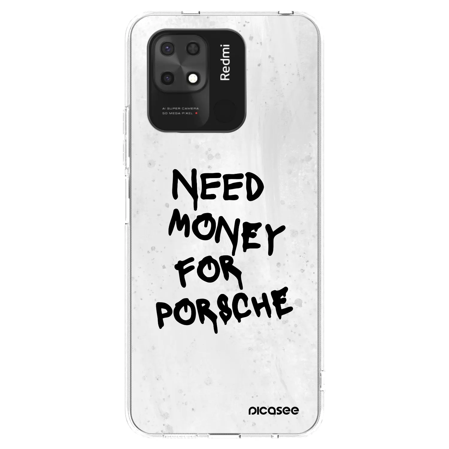 Silikónový prehľadný obal pre Xiaomi Redmi 10C - White Dollar