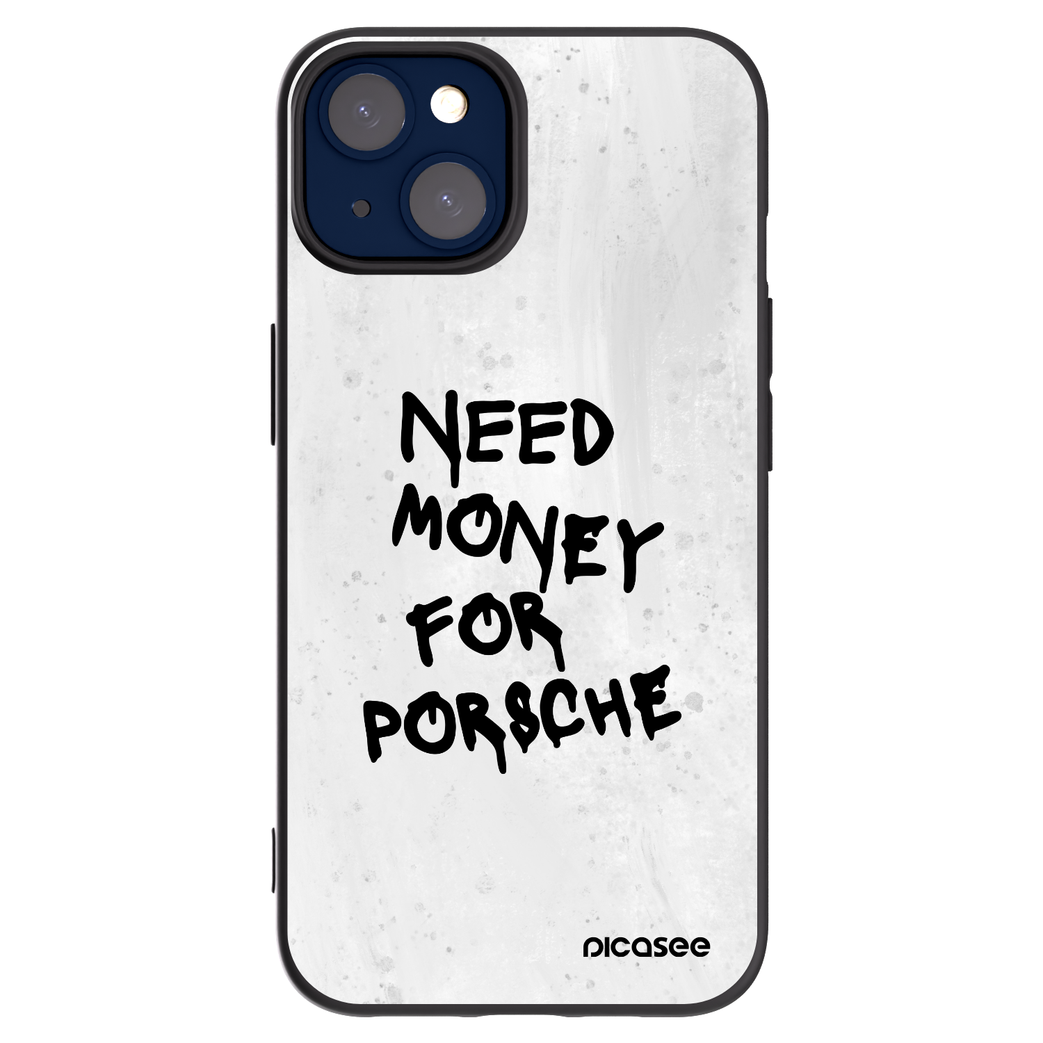 Silikónový čierny obal pre Apple iPhone 14 - White Dollar