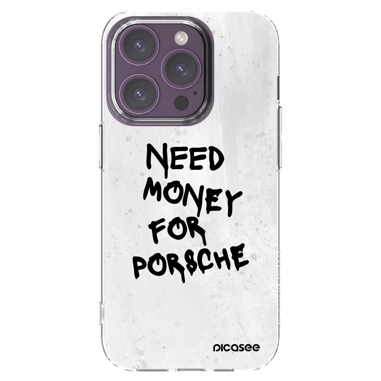 Silikónový prehľadný obal pre Apple iPhone 14 Pro - White Dollar