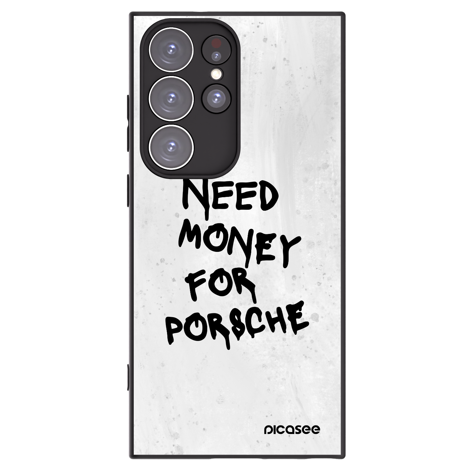 Picasee silikónový čierny obal pre Samsung Galaxy S23 Ultra 5G - White Dollar