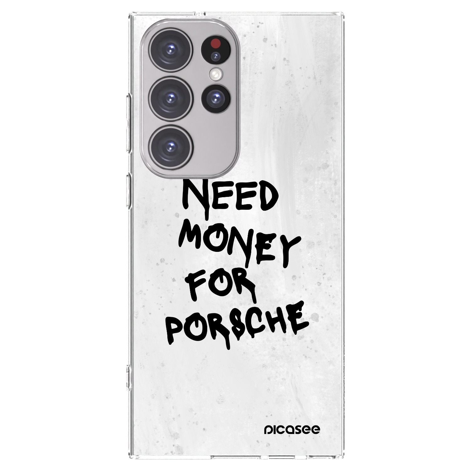 Picasee silikónový prehľadný obal pre Samsung Galaxy S23 Ultra 5G - White Dollar