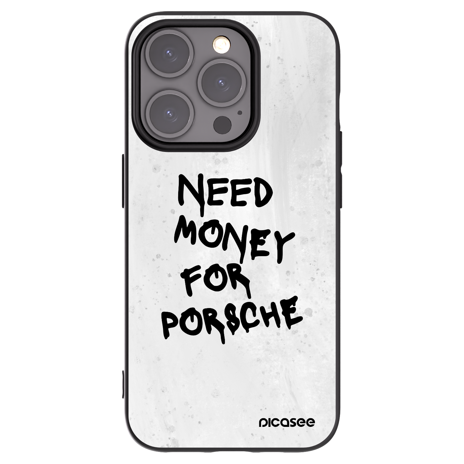 Silikónový čierny obal pre Apple iPhone 15 Pro - White Dollar