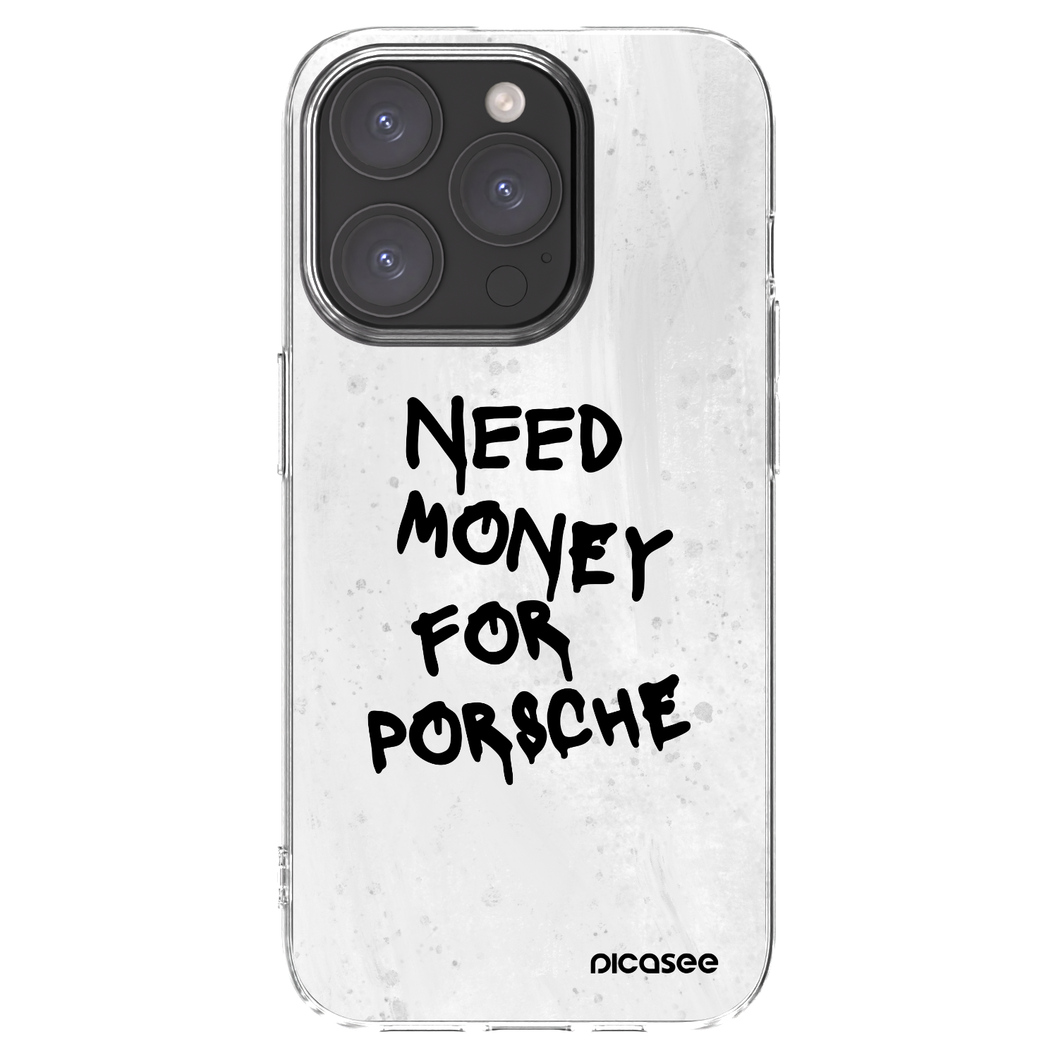 Silikónový prehľadný obal pre Apple iPhone 15 Pro - White Dollar