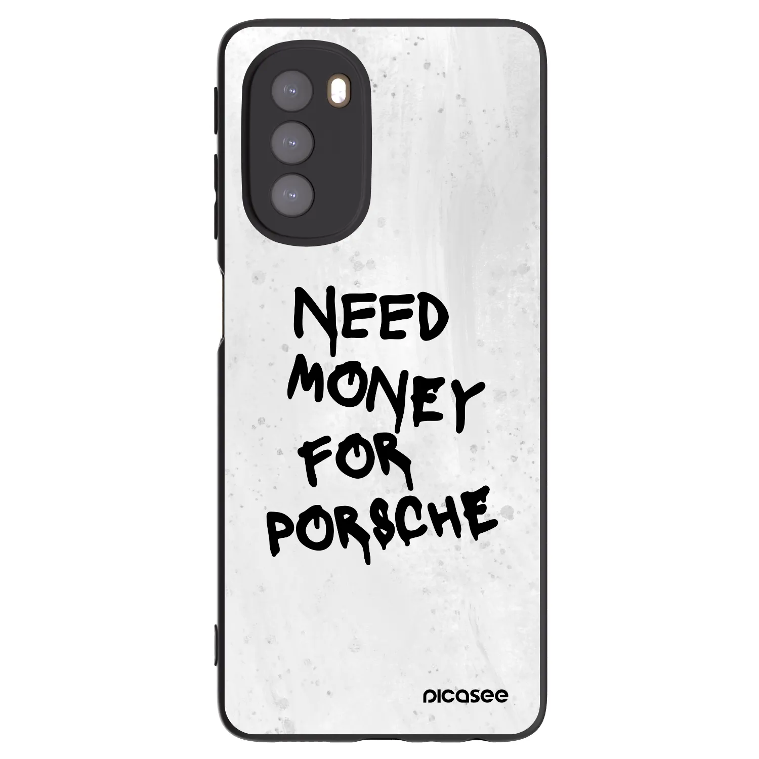 Picasee silikónový čierny obal pre Motorola Moto G51 - White Dollar