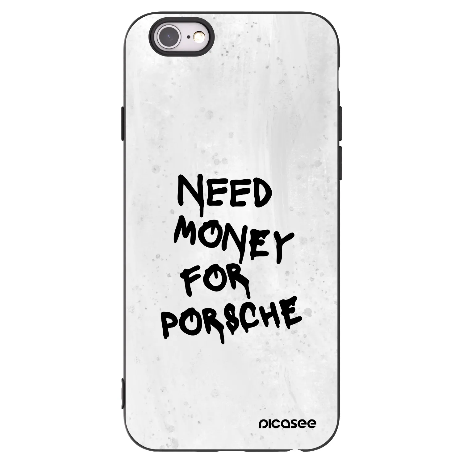 Picasee silikónový čierny obal pre Apple iPhone 6/6S - White Dollar