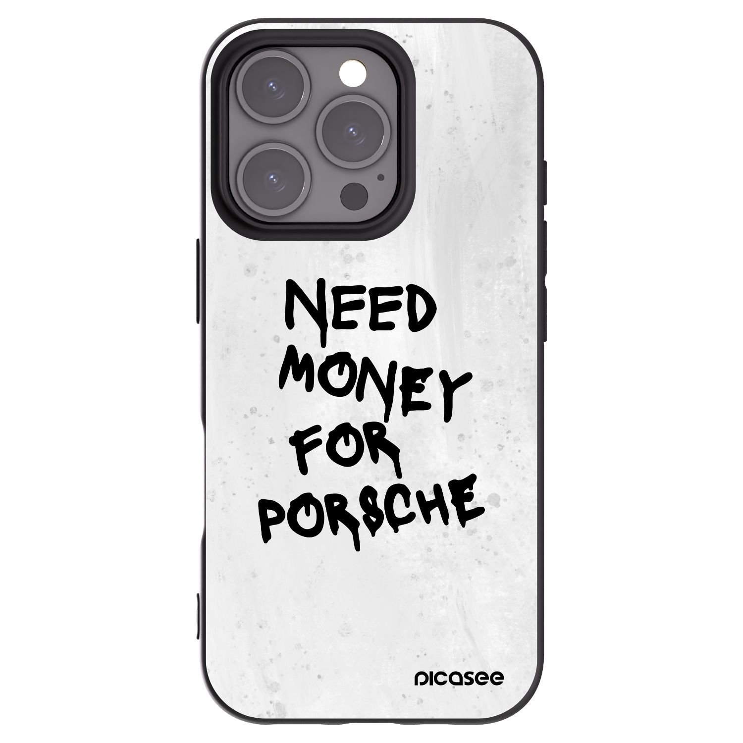 Picasee silikónový čierny obal pre Apple iPhone 16 Pro - White Dollar