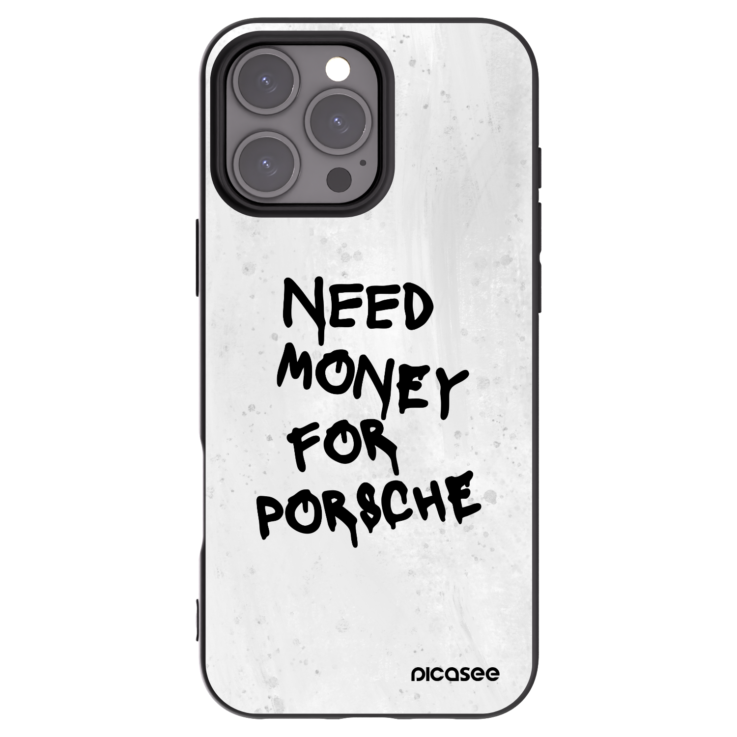 Silikónový čierny obal pre Apple iPhone 16 Pro Max - White Dollar
