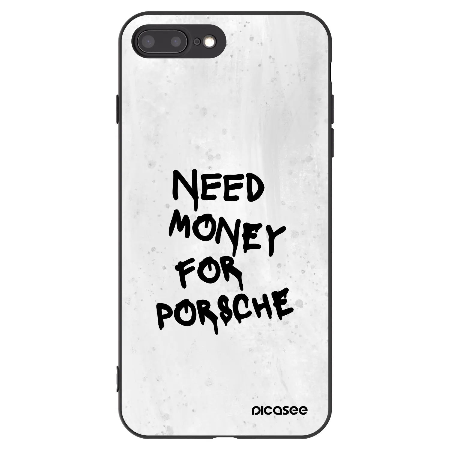 Picasee silikónový čierny obal pre Apple iPhone 8 Plus - White Dollar