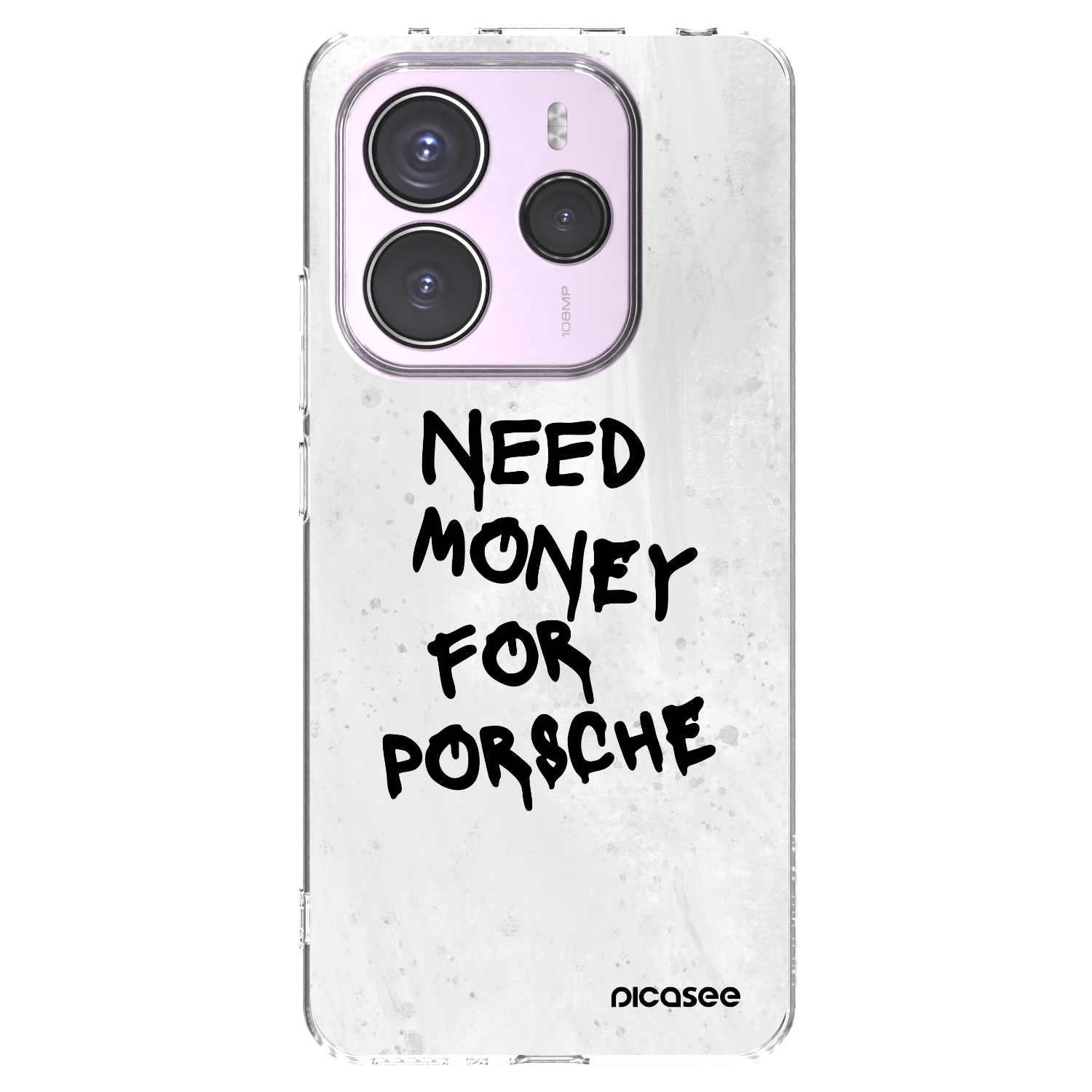 Silikónový prehľadný obal pre Xiaomi Redmi Note 14 5G - White Dollar