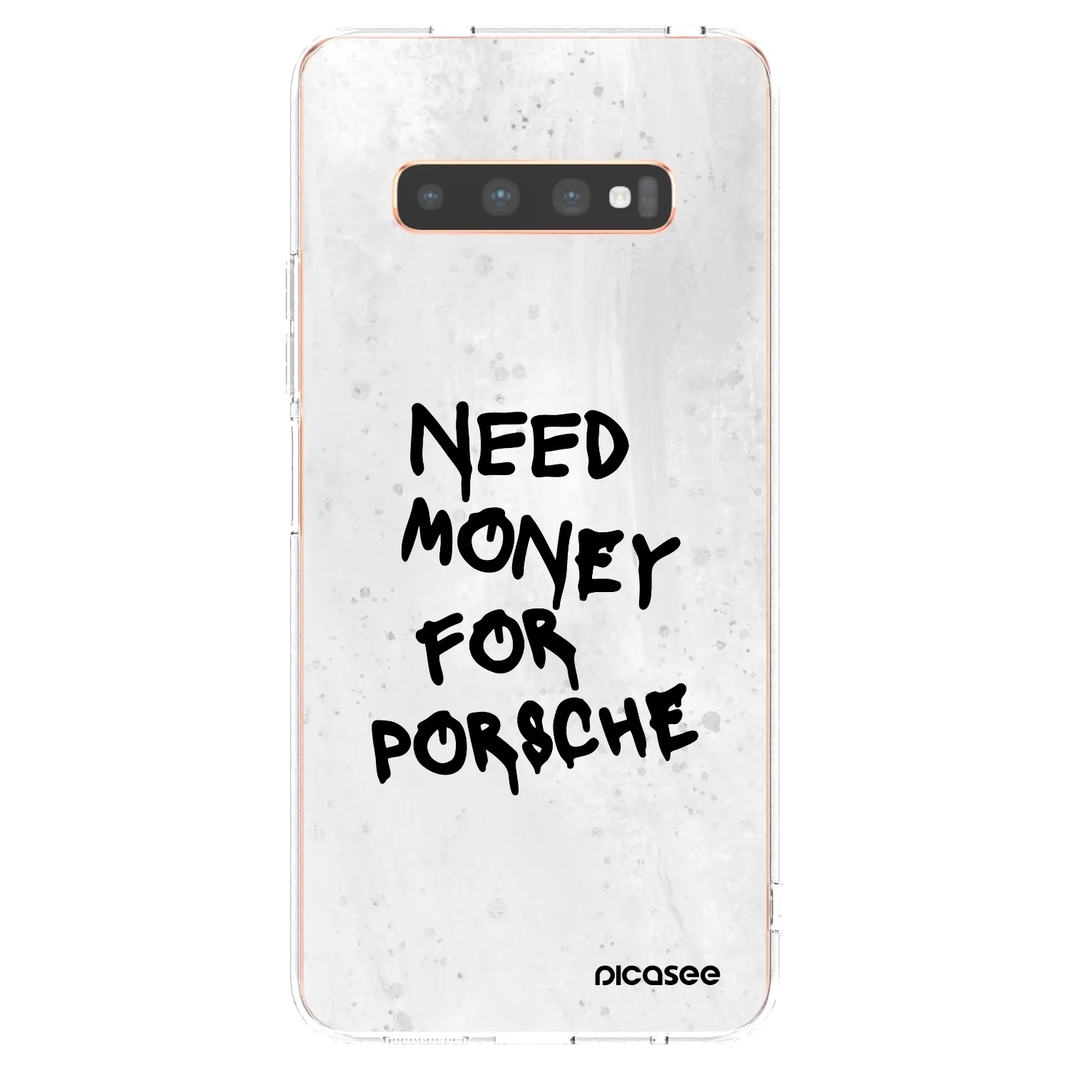 Picasee silikónový prehľadný obal pre Samsung Galaxy S10 Plus G975 - White Dollar