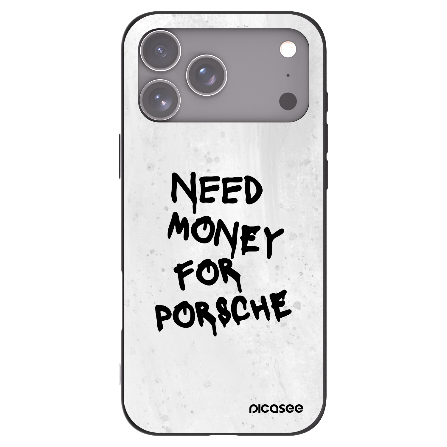 Silikónový čierny obal pre Apple iPhone 17 Pro Max - White Dollar