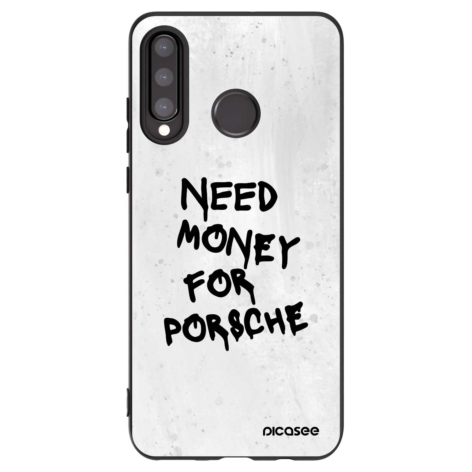 Picasee silikónový čierny obal pre Huawei P30 Lite - White Dollar