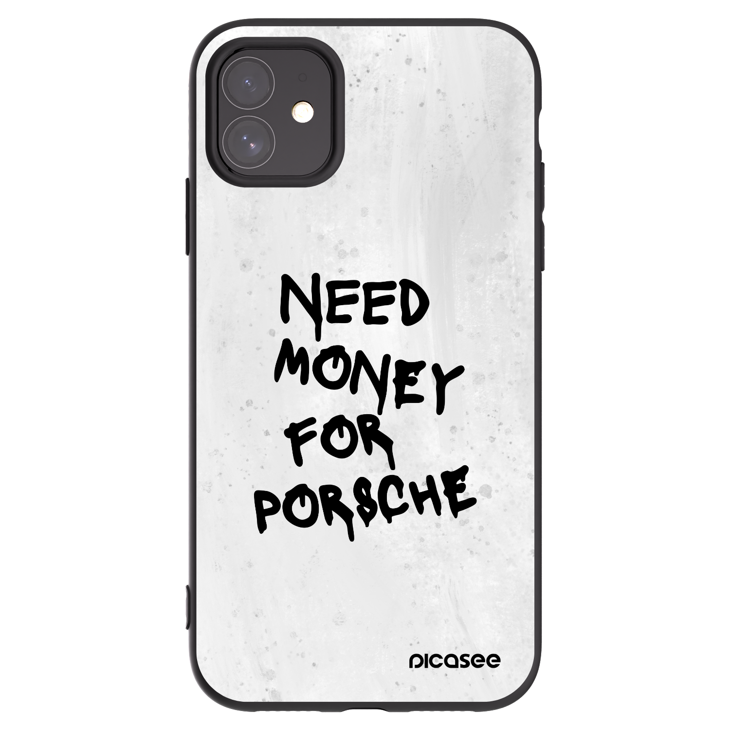 Picasee silikónový čierny obal pre Apple iPhone 11 - White Dollar