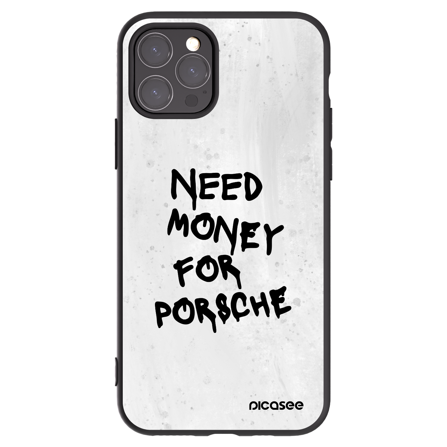 Picasee silikónový čierny obal pre Apple iPhone 11 Pro - White Dollar