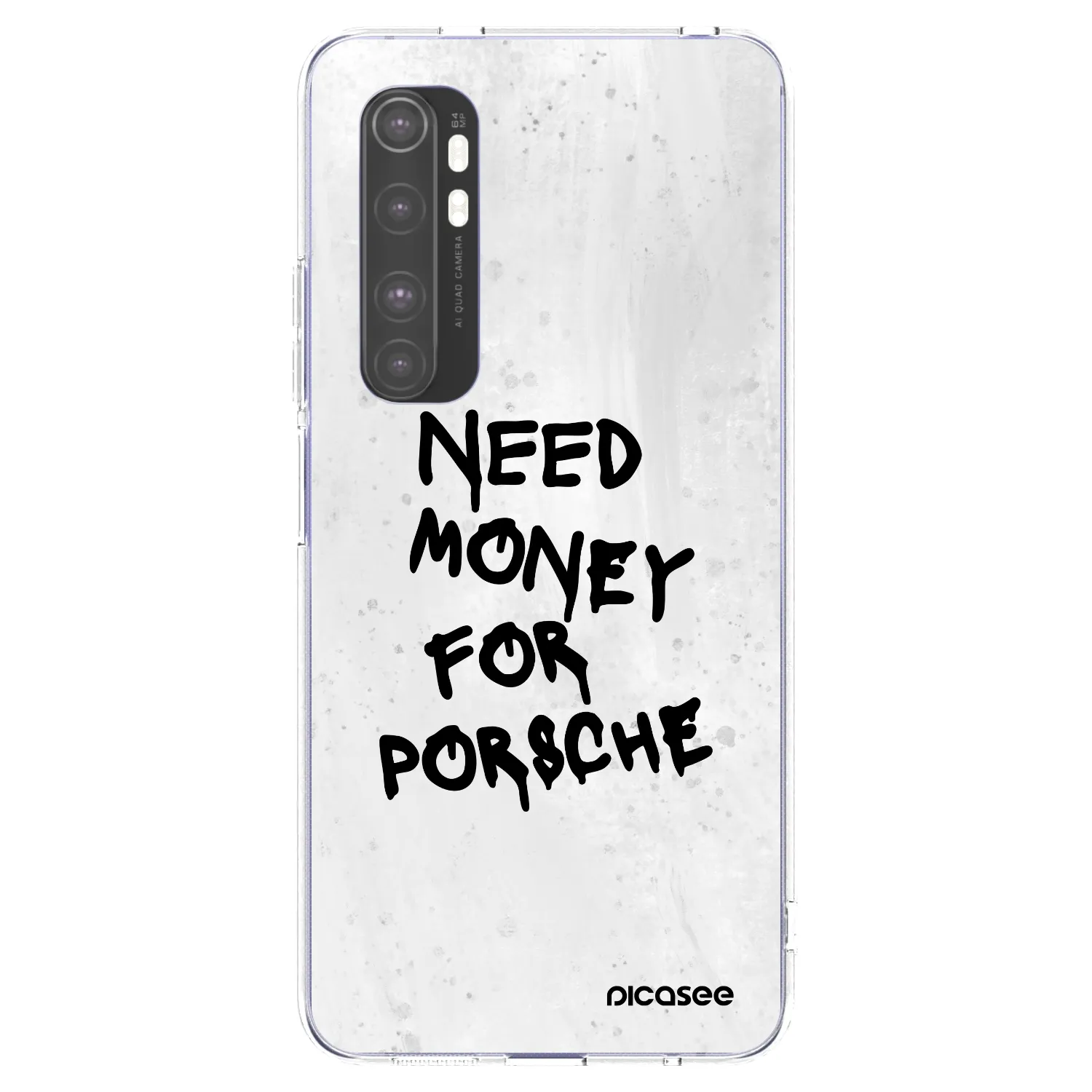 Picasee silikónový prehľadný obal pre Xiaomi Mi Note 10 Lite - White Dollar