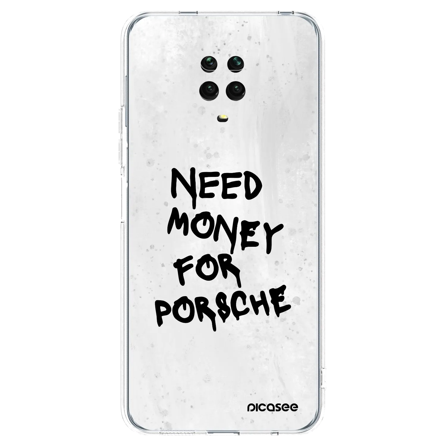 Picasee silikónový prehľadný obal pre Xiaomi Redmi Note 9S - White Dollar