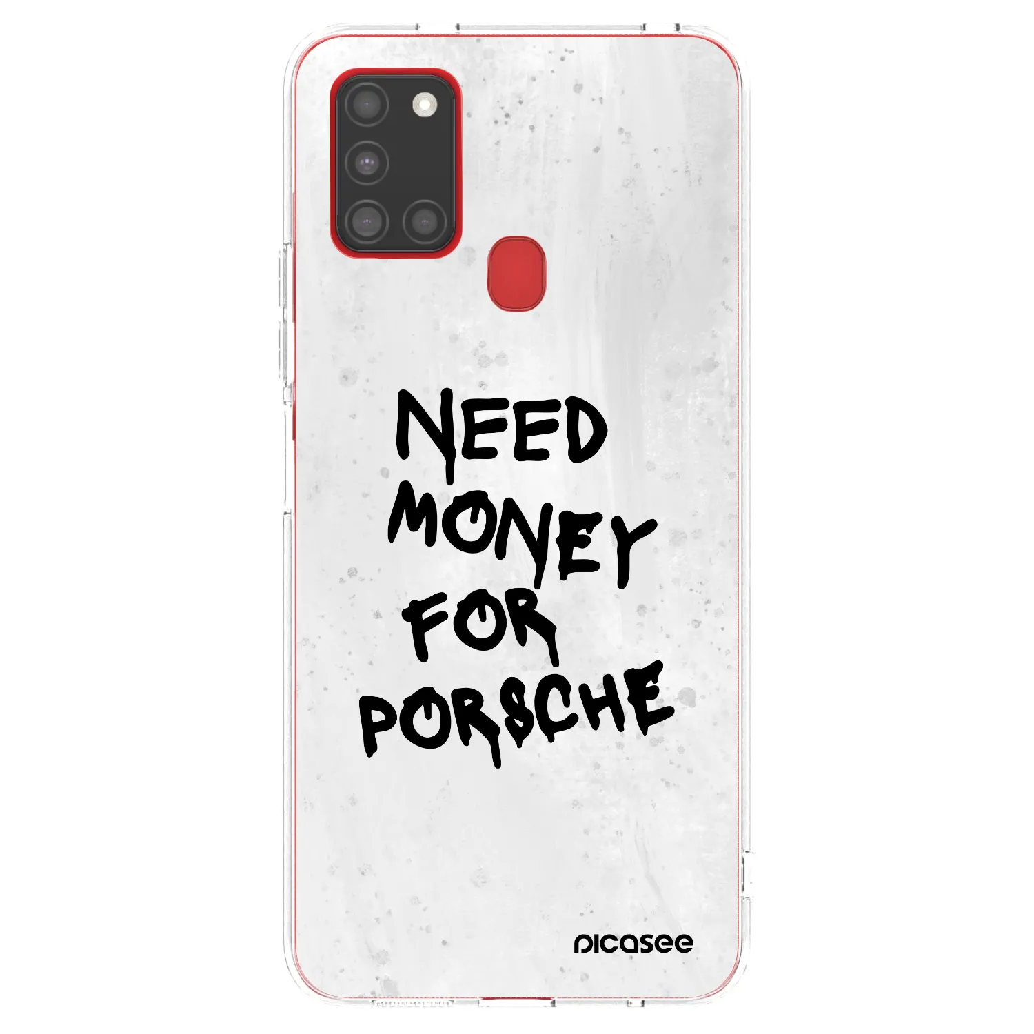 Picasee silikónový prehľadný obal pre Samsung Galaxy A21s - White Dollar