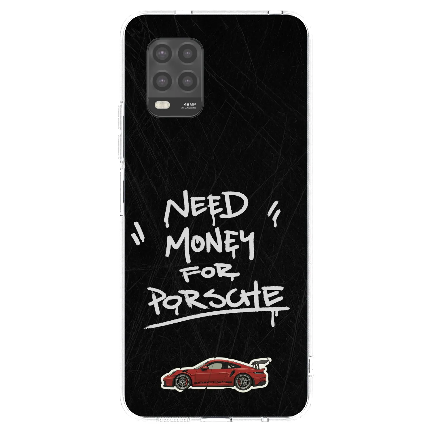 Silikónový prehľadný obal pre Xiaomi Mi 10 Lite - Dark Racer