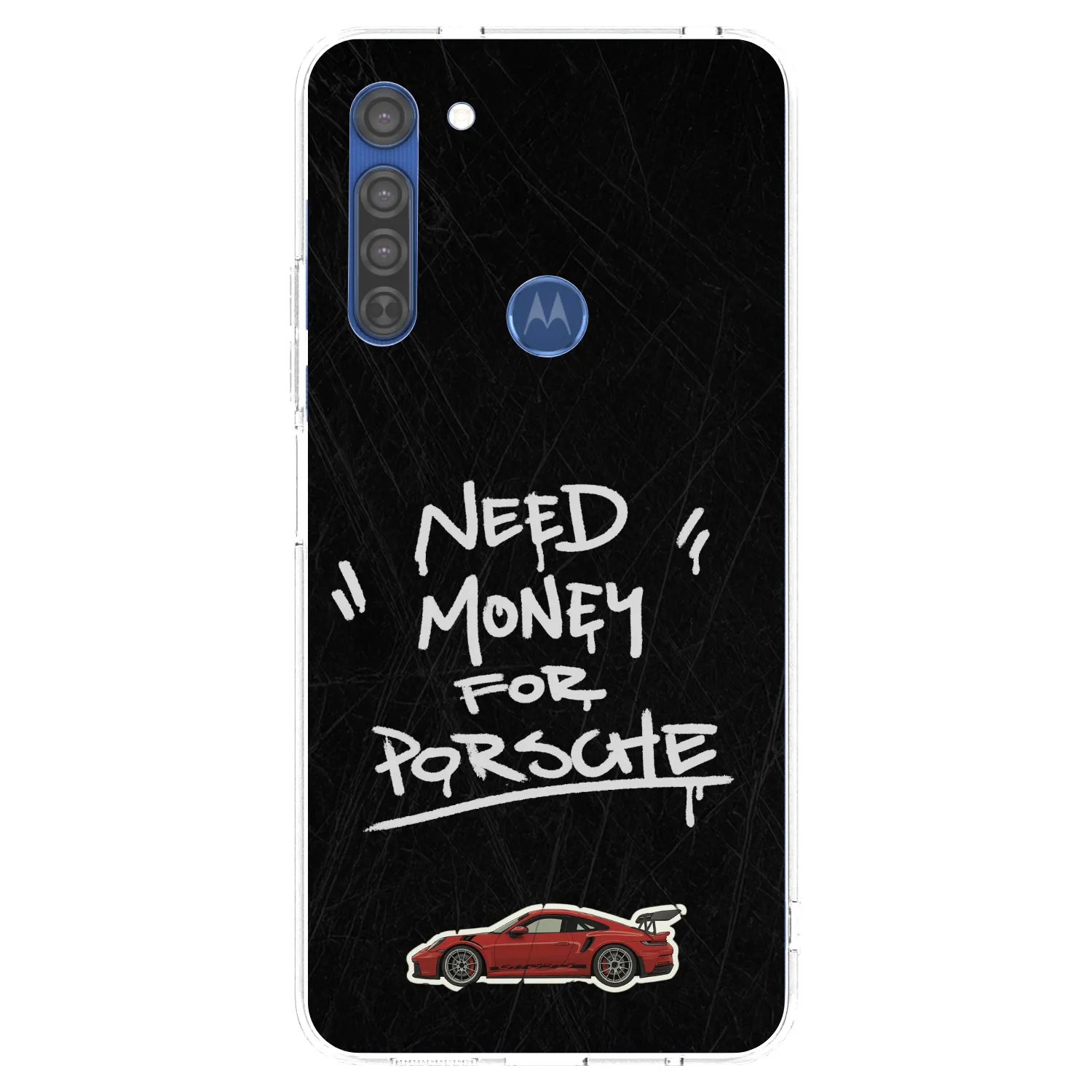 Picasee silikónový prehľadný obal pre Motorola Moto G8 - Dark Racer