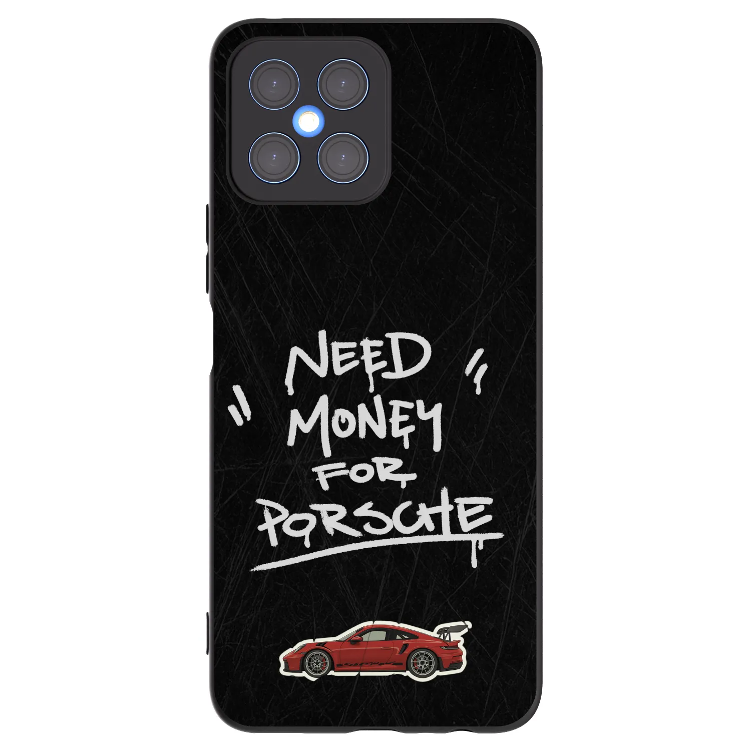 Picasee silikónový čierny obal pre Honor X8 4G - Dark Racer